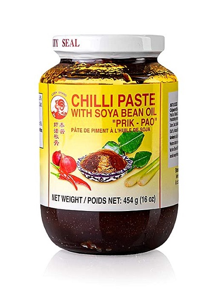 Pasta di peperoncino in olio Nam Prik Pao - Cock brand 454g.
